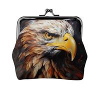 Eagle Lightweight Wallet Minimalist Wallet For Daily Commute And Travel Adventures, Black, One Size, Art Deco
