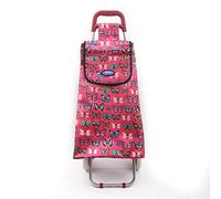 Eagle London 2 Wheel Shopping Trolley Shopping Cart - Butterfly Print (Pink Butterfly)