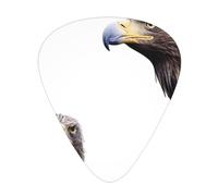 Eagle looking back Printed pick set - 12 pieces, thin, medium and thick guitar picks, suitable for guitar, bass, electric guitar and ukulele
