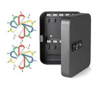 Eagle Metal Key Storage Box Locker with 3 Tumbler Combination Lock, 20 Key Fobs with Labels, 20 Hooks, Wall Mount, for Home, Office, Landlord