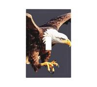 Eagle Modern Single-Gang Switch Wall Plate â€“ Premium Pc Material Decorative Cover with Full-Panel Printed Design, Easy Installation for Residential & Commercial Use