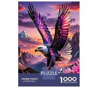 Eagle Mountain Dawn 1000 Piece Jigsaw Puzzle Bundle Sovereign Skyward Might Classic Jigsaw Puzzle Thick Cardboard Teen Puzzle Fans 12-18 Logic Skill After-School Party Game Best Gift Lovers 52x38cm/10