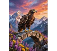 Eagle Mountain Paint by Numbers for Adults Beginners, Adult Paint by Numbers Canvas Kits, DIY Acrylic Painting by Number, Relaxing Creative Hobby for Women, Wall Art Home Decor Gifts 28x36in YT6-77