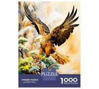 Eagle Mountain Tree 1000 Pieces Jigsaw Puzzle Wild Majestic Power Classic Jigsaw Puzzle Recycled Cardboard Family Lovers Holiday Activity Indoor Leisure Cognitive Development 38x26cm/