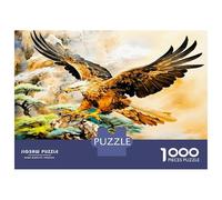 Eagle Mountain Tree 1000 Pieces Jigsaw Puzzle Wild Majestic Power Premium Jigsaw Puzzle Sturdy Cardboard DIY Fun Challenging Family Game Beautiful Decor Kids 70x50cm/1000pcs