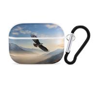Eagle Mountains Earbuds Organizer Shockproof Protective Airpods Pro Cover with Carabiner Clip Anti Fall Carrying Earphone Case Cover for Airpods Pro 2nd Generation White