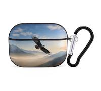 Eagle Mountains Earbuds Organizer Shockproof Protective Airpods Pro Cover with Carabiner Clip Anti Fall Carrying Earphone Case Cover for Airpods Pro 2nd Generation Black