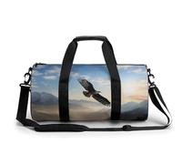 Eagle Mountains Gym Bag Sport Gym Tote Bag Lightweight Duffle Bag Carry On Weekender Bags for Women Men, white, 17.7in/9in/9in