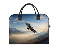 Eagle Mountains Laptop Tote Bag Casual Travel Handbag Multi Pocket Shoulder Bags for Work Travel