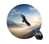 Eagle Mountains Mousepad Round Anti-Slip Waterproof Rubber Base Mice Mat Cute Mousepad for Work Office Home Gaming Laptop Men Women Small Size 7.8 X 7.8 Inches