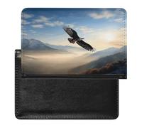 Eagle Mountains Passport Holder Cover Wallet RFID Blocking Leather Passport Wallet Passport Cover Passport Protector Credit Card Hold Travel Accessories