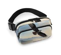 Eagle Mountains Waist Bag Fashion Fanny Bag with Adjustable Strap for Outdoor Workout Cycling Unisex, white, 20x13cm, Waist Bag