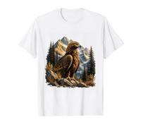 Eagle, Mountains, Wilderness Nature Value Graphic T-Shirt, Men, White, S