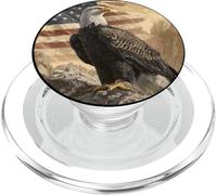 Eagle of Liberty Above Old Glory PopSockets PopGrip for MagSafe