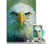 Eagle Oil Painting Jigsaw Puzzles for Adults 1000 Piece Puzzle,for Educational Game Challenge Toy for Is Ideal As A Gift for The Whole Family (38x26cm)