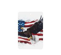 Eagle On An American Flag Vintage Car Air Fresheners 4 Pcs Hanging Scented Cards Fragrance Scented Cards For Car Aromatherapy Tablets