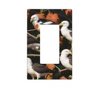 Eagle On The Branch Print 1 Gang Single Rocker Wall Panel Light Switch Plate Covers Wall Decor Home Decor For Kitchen Bathroom Bedroom 2.8x4.5 In