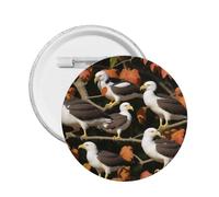 Eagle on the Branch -Print Custom Round Enamel Pin - Alloy Metal Lapel Badge For Jacket, Bag, Gift Idea.