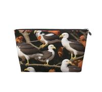 Eagle On The Branch Print Travel Makeup Bag Cosmetic Toiletry Bag Wash Bag Multifunctional Storage with Zipper for Women Girls Silver
