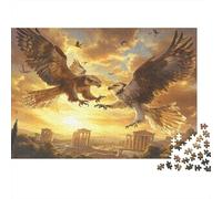 Eagle, Owl Jigsaw Puzzles Ancient Greek Ruins Challenge Toy Educational Games Home Decoration for Adults& Teenager Age 14 Years Up 1000pcs (75x50cm)