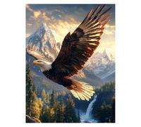 Eagle Paint by Numbers for Adults, Snow Mountain Painting by Numbers for Adults with Canvas for Painting 28x38Inch Acrylic Paint Set Brush, Canvas Wall Art Supplies for Room Decor Gifts model-1000
