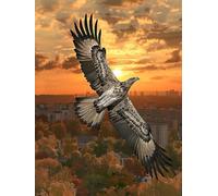 Eagle Paint by Numbers for Adults with Frame, Large Paint by Number Canvas Kits, DIY Color Oil Painting Acrylic Paints with Brushes, Hobbies for Adults Women, Home Wall Decor Gifts 90x120cm J8-307