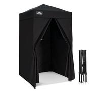 EAGLE PEAK Flex Ultra Compact 1,2x1,2 m Pop-up Canopy, Sun Shelter, Changing Room, Portable Privacy Canopy Cabana for Pool, Fashion Photoshoots, or Camping, Black