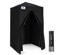 EAGLE PEAK Flex Ultra Compact 1,2x1,2 m Pop-up Canopy, Sun Shelter, Changing Room, Portable Privacy Canopy Cabana for Pool, Fashion Photoshoots, or Camping, Black