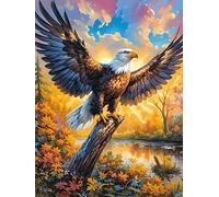 Eagle Perched at Sunset 1000 Piece Jigsaw Puzzle for Adults Wildlife Pet Cute Snow Day Activity Indoor Fun No Dust Pieces Great Gift for Neighbors 1000 PCS