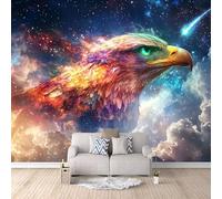 Eagle Photo Wallpaper Abstract Animal Galaxy Wallpaper Mural 3D Art Print, Non-Woven Wall Paper, Decoration Poster Picture Mural 500 × 280 cm / 196.8" × 110" for Living Room Bedroom