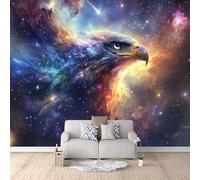 Eagle Photo Wallpaper Cosmic Galaxy Animals Wall Paper 250 × 175 cm / 98.4" × 68.8" - Non-Woven Mural, Art Print Wall Mural Decoration Poster Picture Design Modern 3D Effect