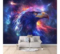 Eagle Photo Wallpaper Dreamy Purple Galaxy Wallpaper Mural 3D Art Print, Non-Woven Wall Paper, Decoration Poster Picture Mural 500 × 280 cm / 196.8" × 110" for Living Room Bedroom
