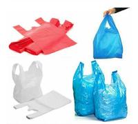 Eagle Plastic Carrier Bags Vest Style Shopping Polythene Supermarket Stalls Shops Size 13 * 19 * 24 (Blue, 1000)
