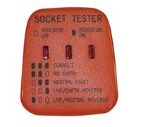 Eagle Plug-in 3 Pin Mains Socket Tester to Indicate Faults with Earth, Neutral, Live/Earth Reversed and Live/Neutral Reversed On House Electrical Wiring.