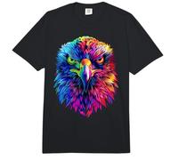 Eagle Pop Art Rainbow Colors Falconer Hunter Bald Eagle Comfort Colors Adult Heavyweight T-Shirt