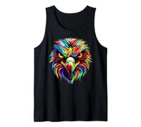 Eagle Pop Art Rainbow Colors Falconer Hunter Bald Eagle Tank Top