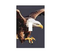 Eagle Premium Single-Gang Roman Frame Switch Plate â€“ Realistic Leather-Texture Finish, Durable Pc Material Wall Cover for Residential & Commercial Use (Includes Decorative Screws)