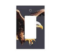 Eagle Premium Single-Gang Roman Frame Switch Plate â€“ Realistic Leather-Texture Finish, Durable Pc Material Wall Cover for Residential & Commercial Use (Includes Decorative Screws)