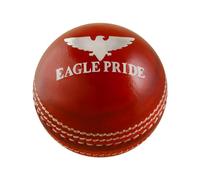Eagle Pride Premium Hand-Stitched Leather Cricket Balls for Club, Practice, Test, One Day, and T20 Matches - Tanned Leather, Polished County Crown Match Balls, (156g / 5.5oz) (Red, Pack of 2)