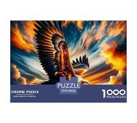 Eagle Puzzles 1000 Piece for Adults 3D High Definition Animals Wildlife Jigsaw Puzzles Game for The Whole 38x26cm/1000pcs