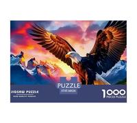 Eagle Puzzles 1000 Piece for Adults Jigsaw Puzzles 3D High Definition Animals Wildlife Jigsaw Puzzles Beautiful Decoration 38x26cm/1000pcs