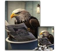 Eagle Reading Newspaper 1000 Piece Jigsaw Puzzles for Adults Impossible Jigsaw Puzzles for Adults Family Activity, DIY Home Decor, 26X38CM/10.23x14.96inch