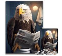 Eagle Reading Newspaper Jigsaw Puzzles for Adults, 1000 Piece Puzzles for Adults Challenging Brain Teaser for Teenagers, Family Fun Interactive Game 26X38CM/10.23x14.96inch