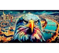 eagle Recycled Paper Jigsaw Puzzle 1000 Piece - Fun Present & Great Gift Idea for Adults 38x26/1000pcs