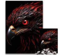 Eagle Red And Black Animal1000Piece Jigsaw Puzzle Puzzles for Adults for MotherS Day Birthdays Christmas 1000 PCS(75x50cm)