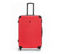 Eagle Red Expandable Hard Shell Abs 8 Wheel Luggage Travel Medium Holiday Bags Suitcase