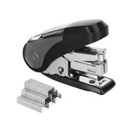 Eagle Reduced Effort Mini Stapler, Maximum 20 Sheets Capacity, with 1000 Staples, 50% Less Effort, Built-in Staple Remover and Staples Storage (Black)
