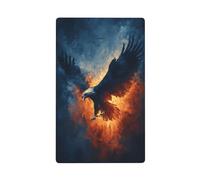 Eagle Rising from Fire Single Toggle Blank Wall Plate Light Switch Cover Decorative 1 Gang for Kitchen Room Bathroom Size 11.4x7cm