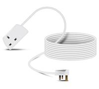 Eagle Single Gang Mains Power 13A Extension Socket to 13A UK Plug Lead Cable, British Standards BS1363 15m White