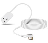 Eagle Single Gang Mains Power 13A Extension Socket to 13A UK Plug Lead Cable, British Standards BS1363 5m White